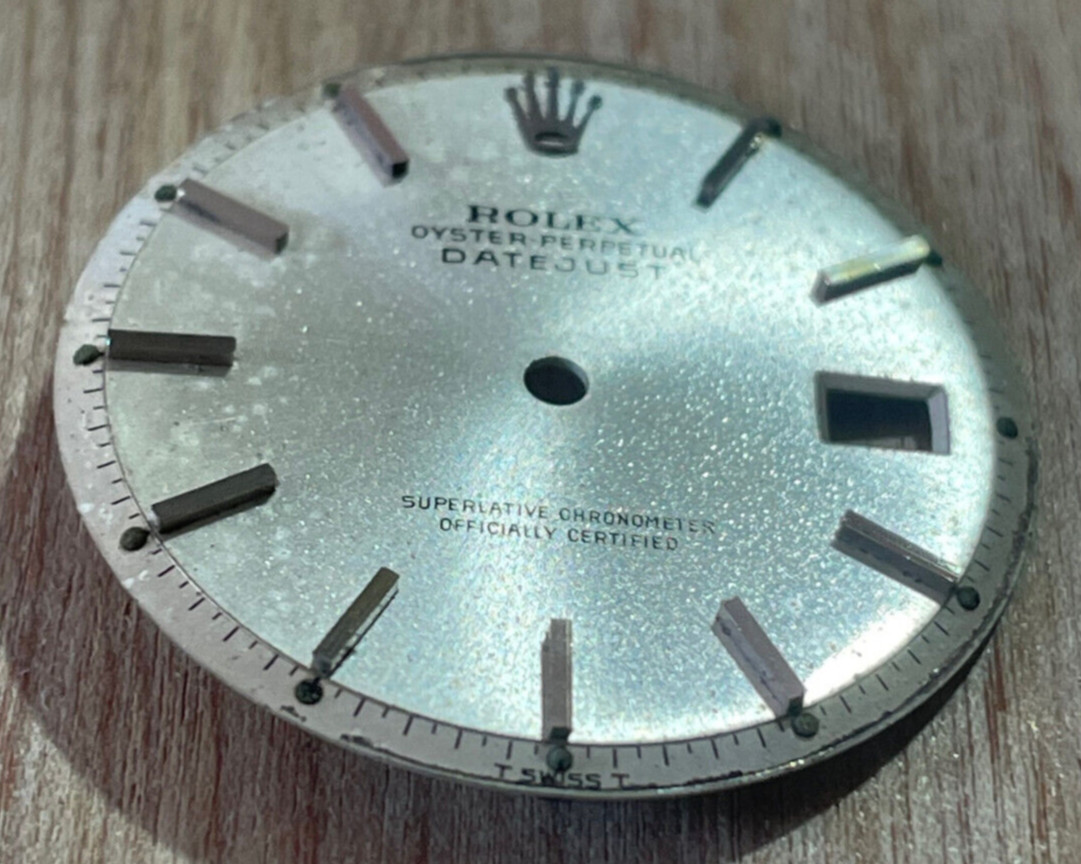 Vintage Rolex Oyster Perpertual Datejust Watch Dial For 36mm Case 1601 1603 1600