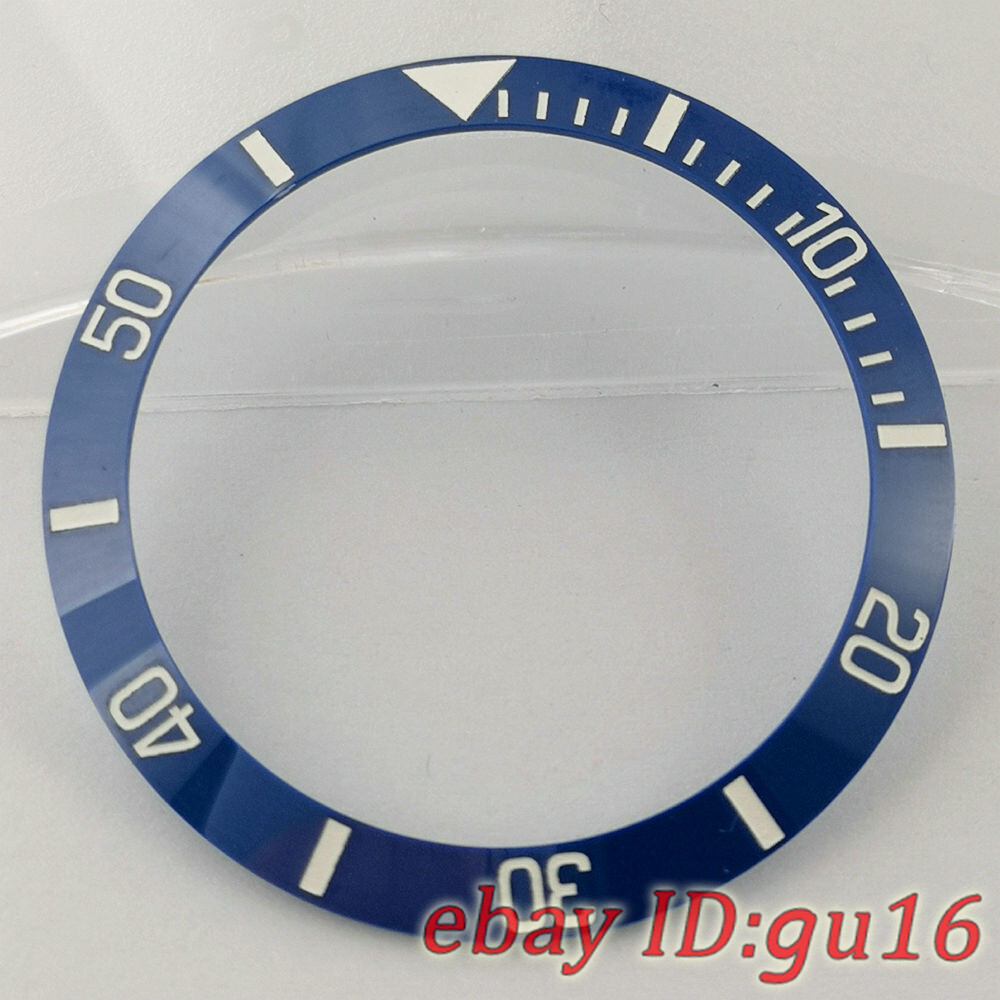 38mm black white blue green gold ceramics bezel insert fit 40mm automatic watch