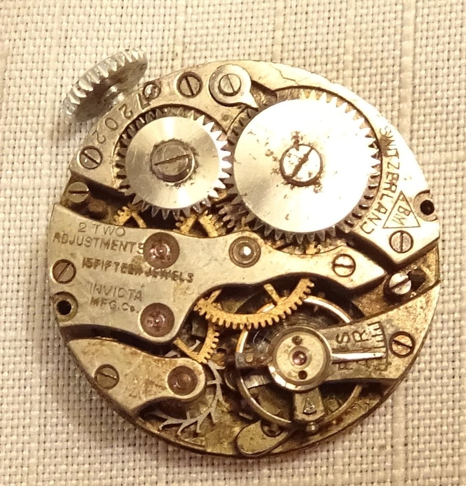 Invicta Wristwatch Movement 15J Parts or Repair