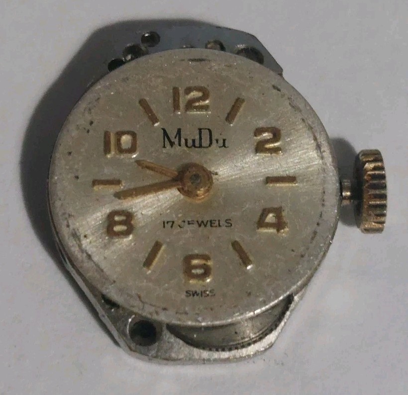 Vintage MuDu 17 Jewels Ladies Mechanical Watch Movement (Balance Is Okay)
