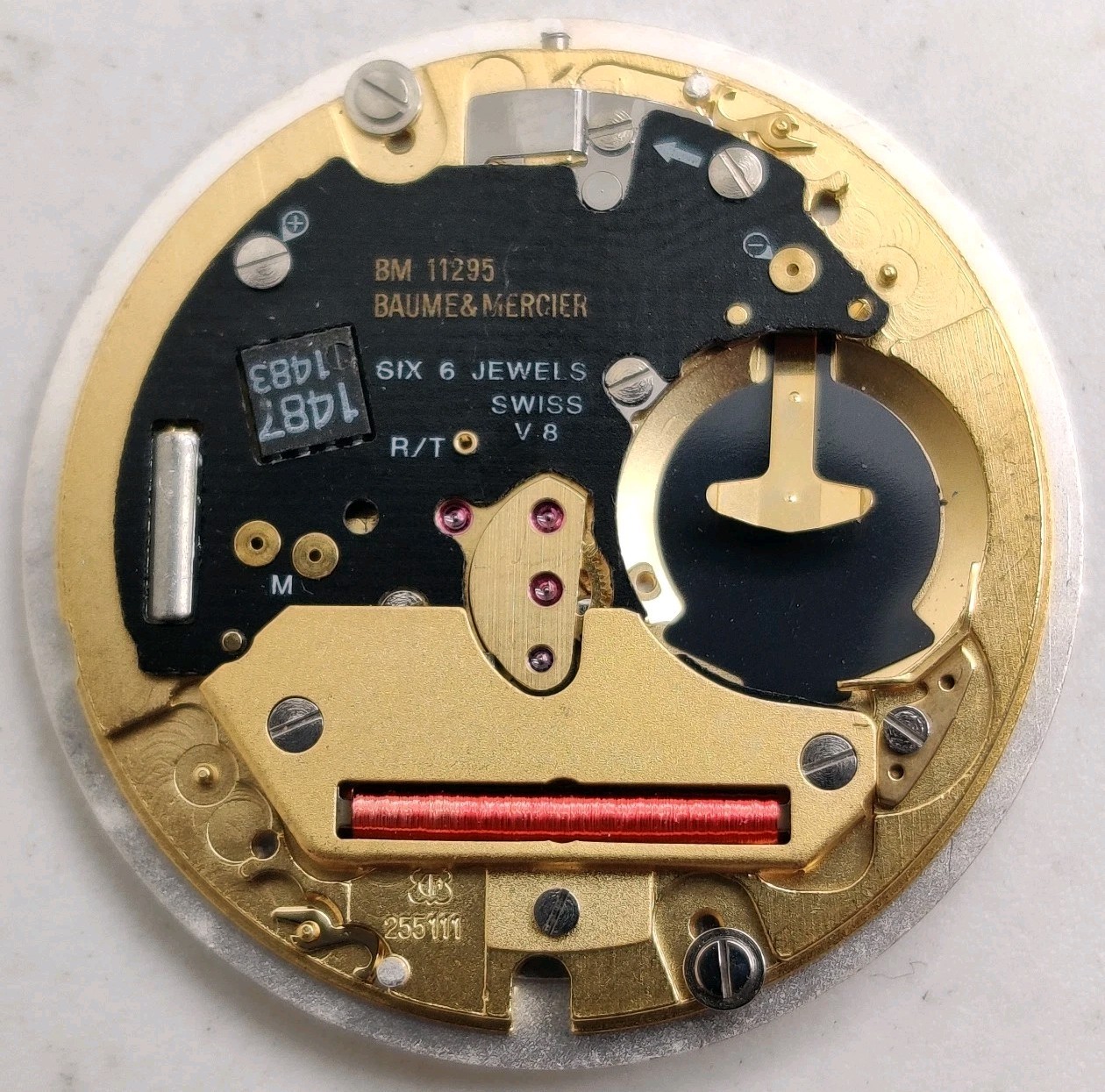 Baume & Mercier BM 11295 ESA ETA Cal. 255.111 Swiss quartz watch movement Works