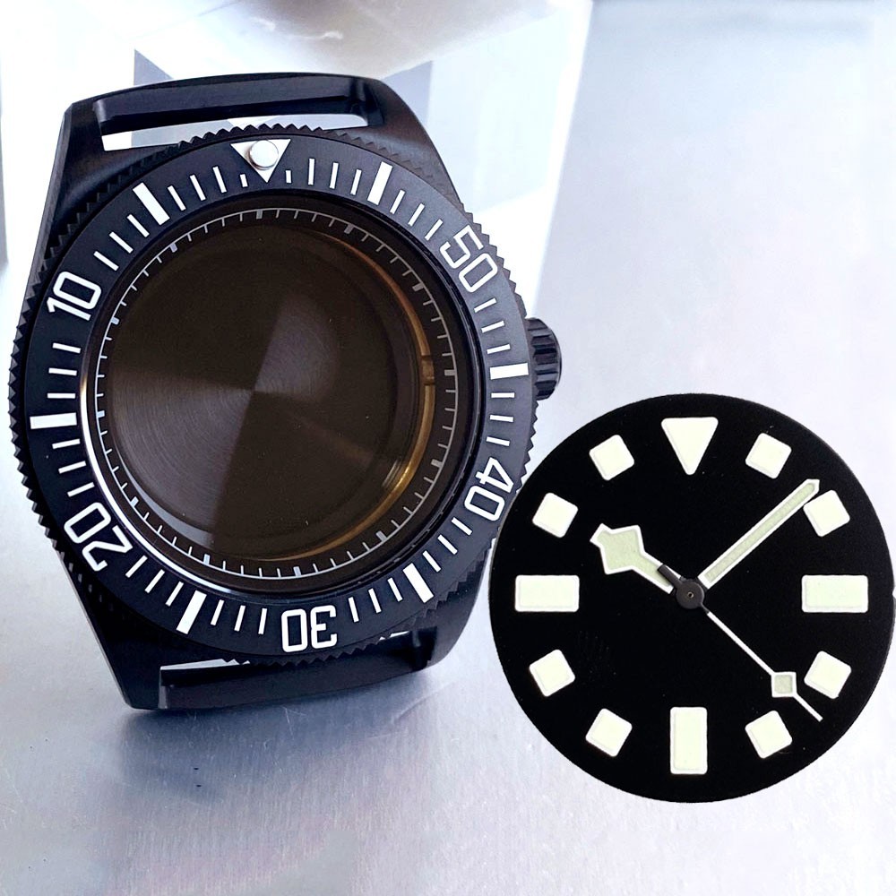 20ATM Dive Titanium 42mm Sapphire Watch Case 29mm Dial Luminous Fit NH35 ETA2824