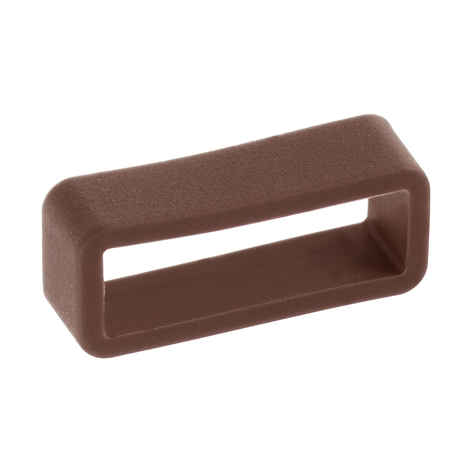 Watch Band Strap Loops Silicone for 20mm Width Watch Band, Brown 4 Pcs