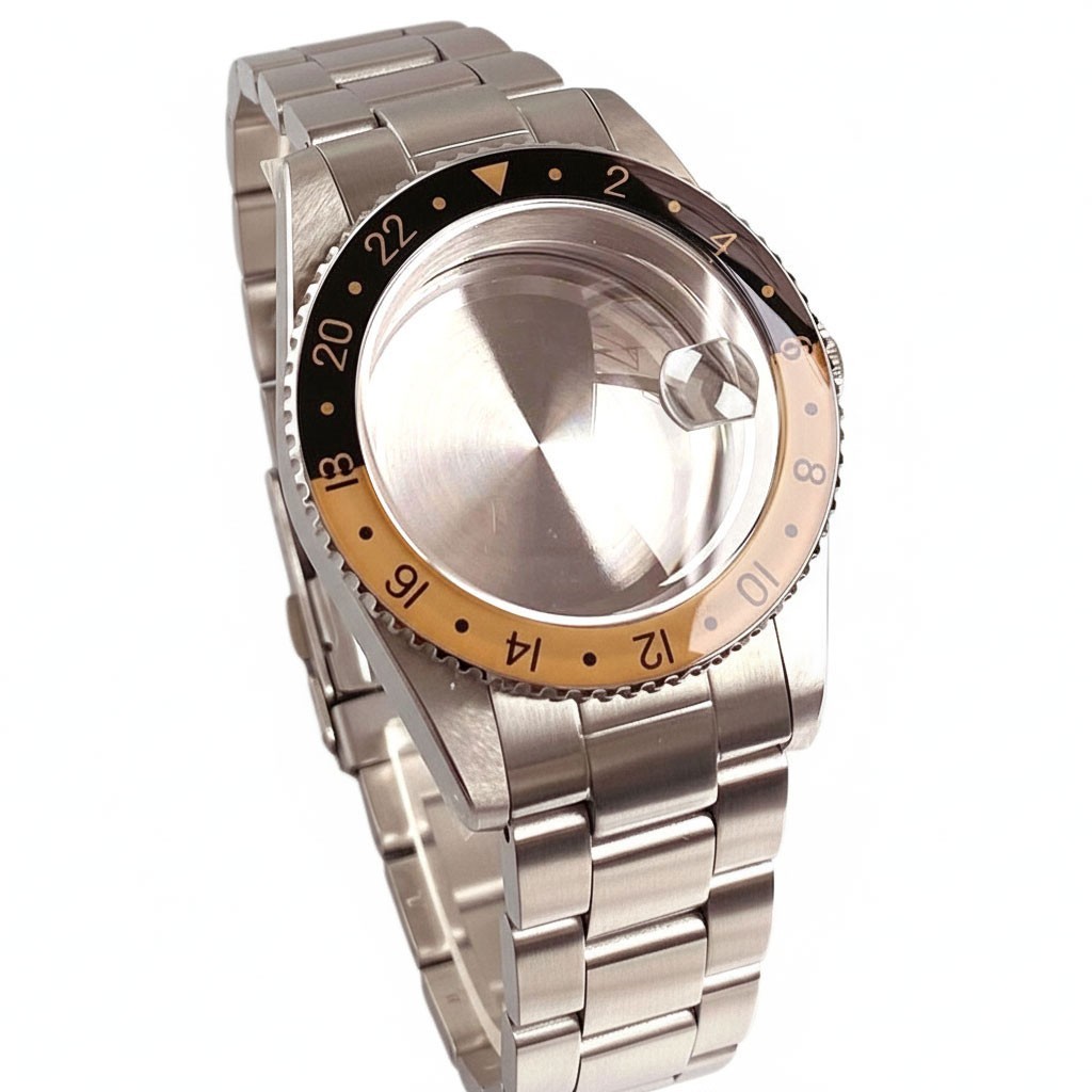 Retro 38mm Bow Sapphire glass Watch Case For Japan NH34A NH35A ETA 2824 ST2130