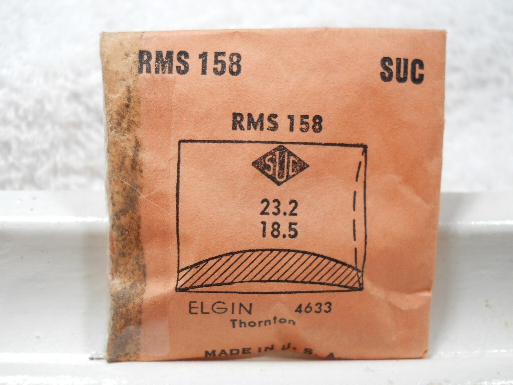 SUC RMS158 Watch Crystal Fit Elgin 4633 Thornton – 23.2 x 18.5 mm – Replacement