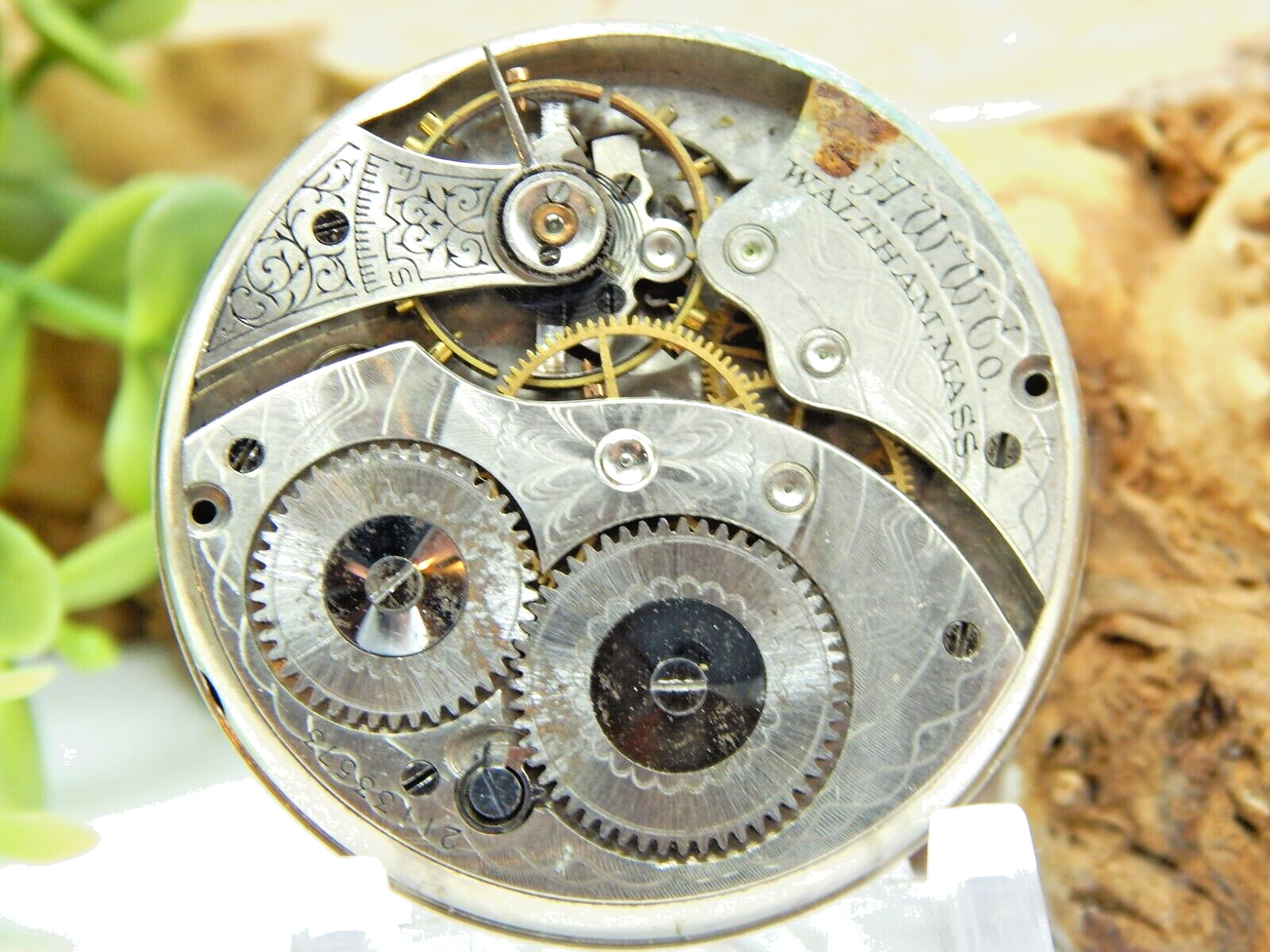 Antique Pocket watch movement Waltham Grade 210 M 1894 12S 7J OF circa 1917 WWI