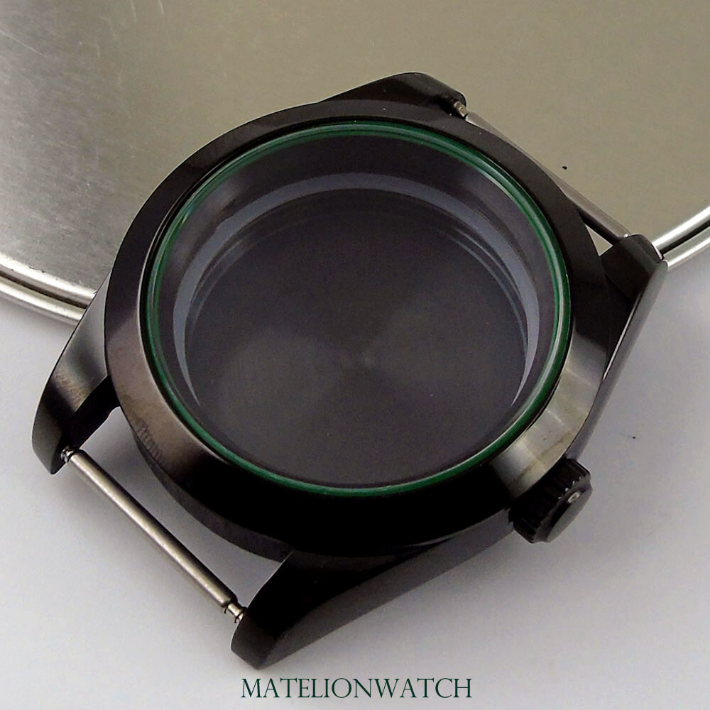 36mm/39mm Black Sapphire Watch Case Fit NH35 Miyota8215 DG2813 ETA2824 PT5000