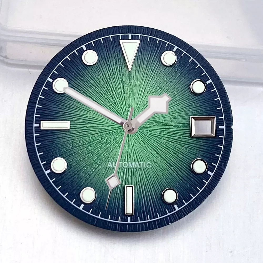 29mm Watch Dial+Hands Green Lume for 2824 PT5000 ST2130 8215 8200 Movement Parts