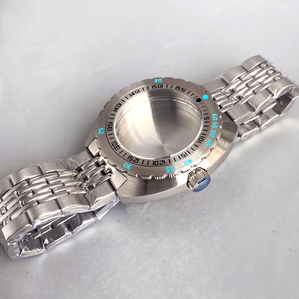 42mm Mod Steel Bezel Diver Sapphire 20ATM Watch Cases For NH35 NH36 ETA2824 Move