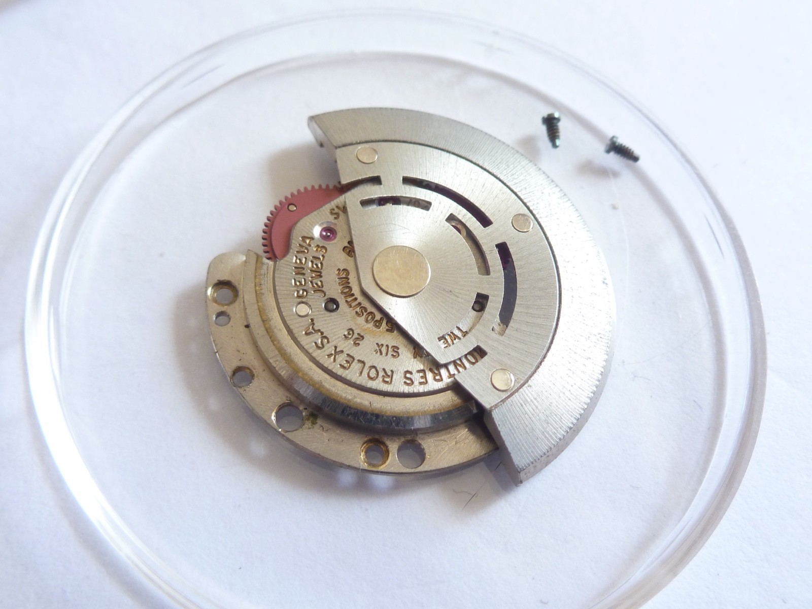 GENUINE Authentic Rolex Rotor + bridge 1570 perfect condition completely screw