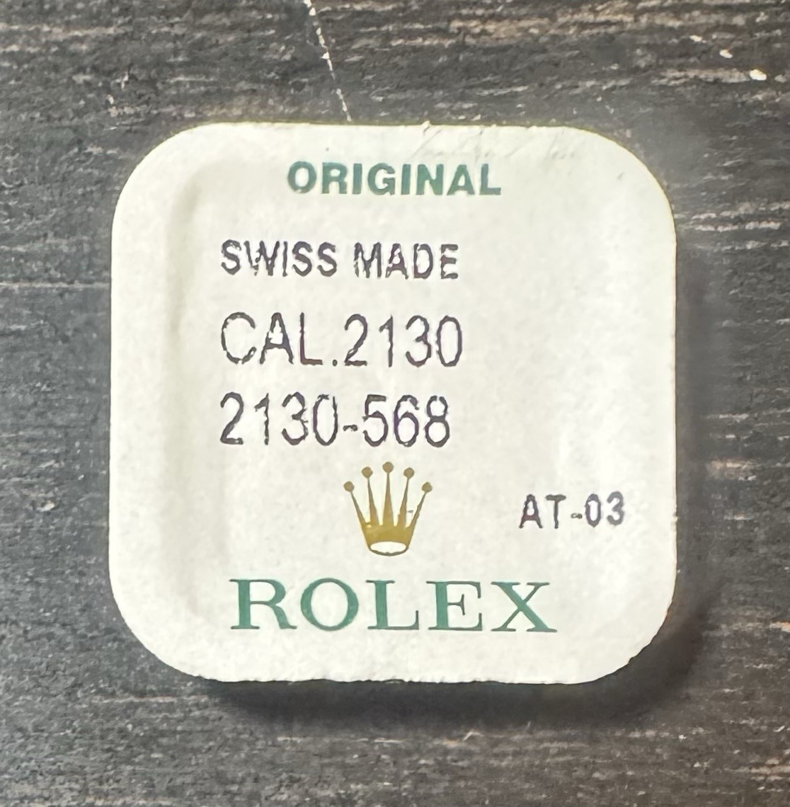 Rolex Cal. 2130 Part 568 Axle For Oscillating Weight 2130-568
