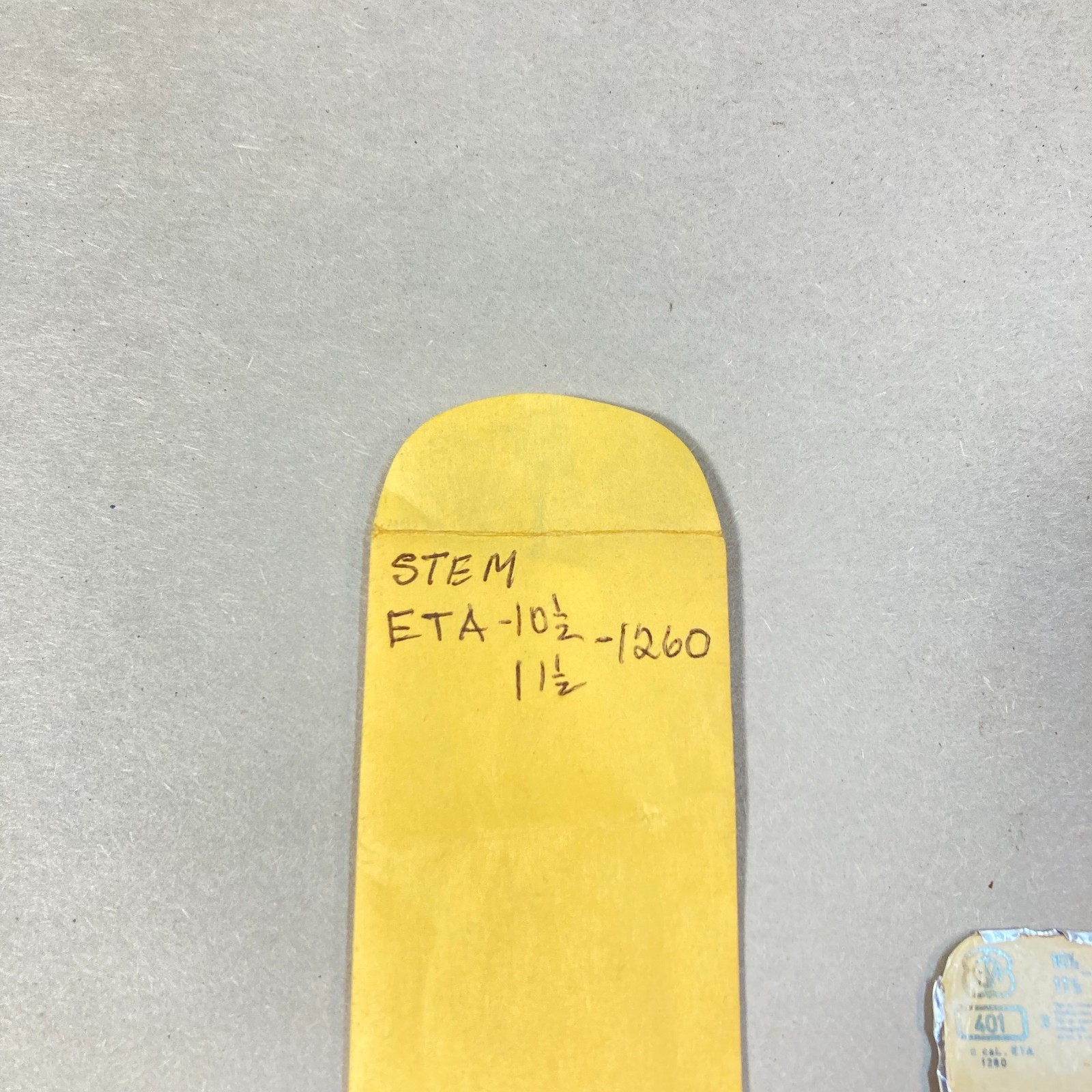 Vintage ETA 401 Winding Stem 10-1/2 11-1/2 1260 Replacement Parts