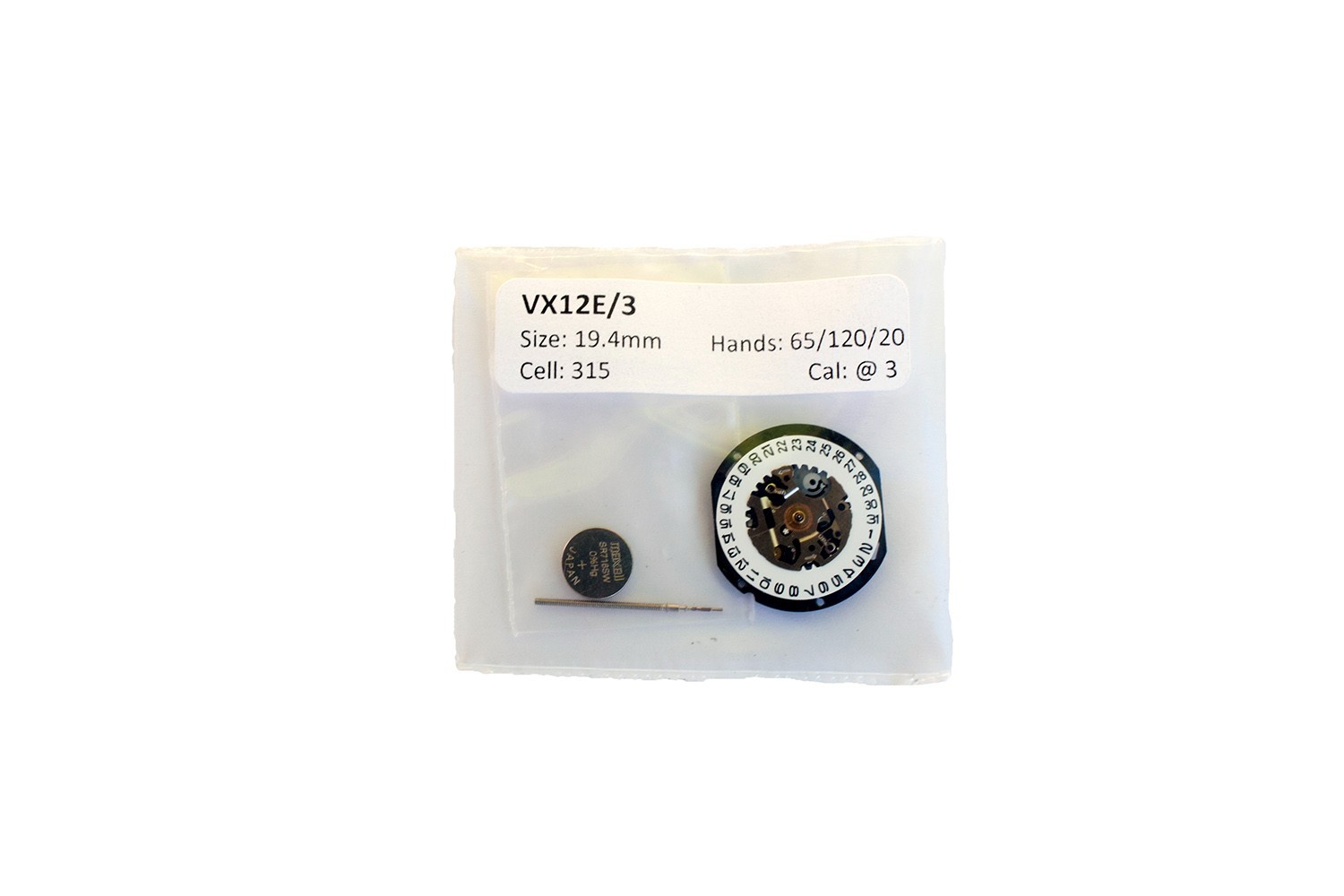Hattori VX12E Watch Movement Date @ 3 O’Clock