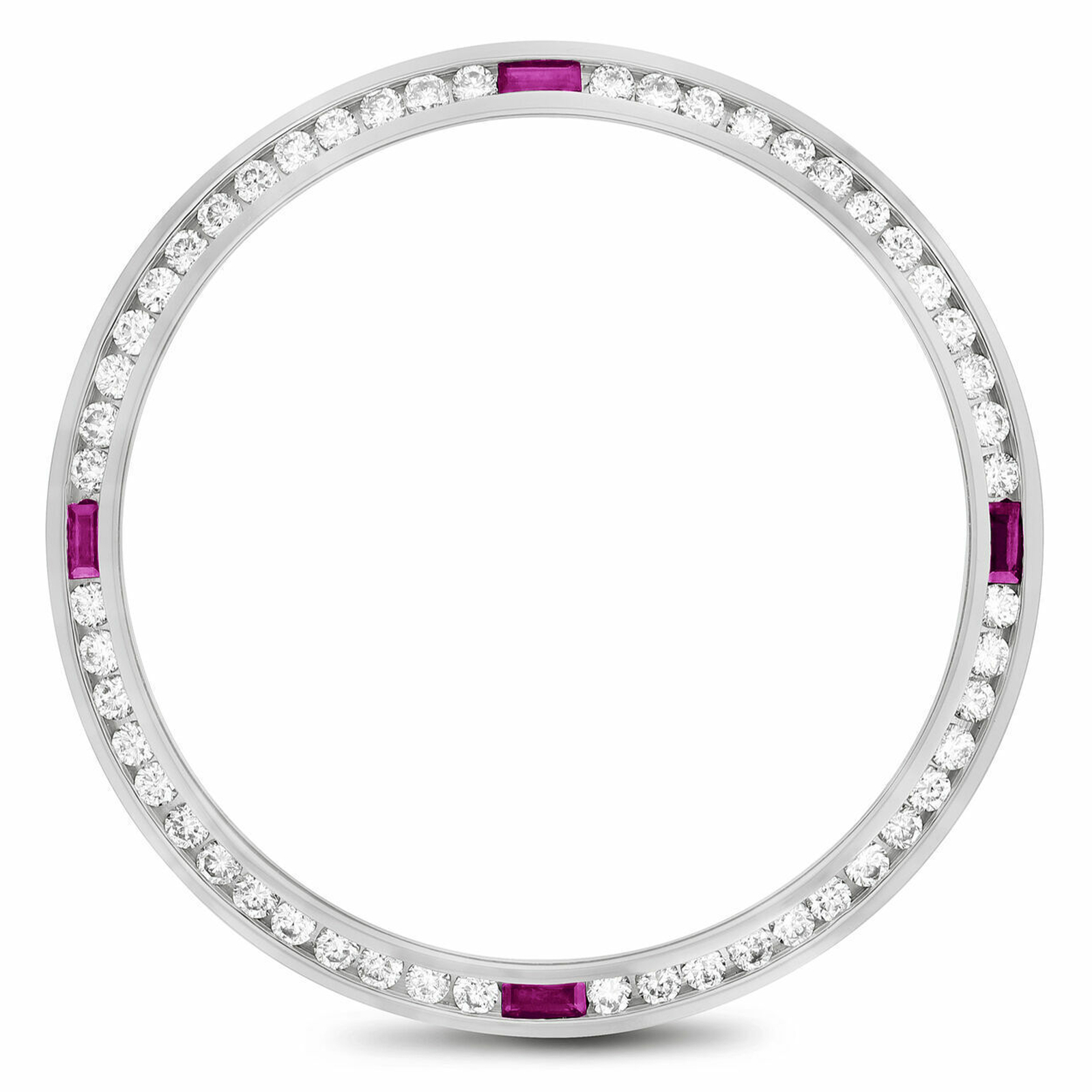 Channel Set Diamond Bezel 18KY Fit Rolex Datejust, President Ruby Watch 1.30CT