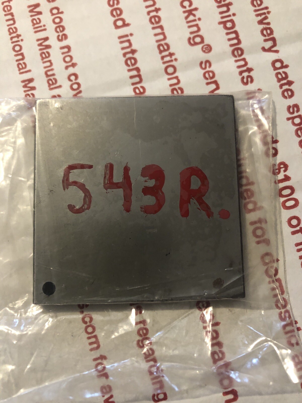 Big Dial numbers, printing plate