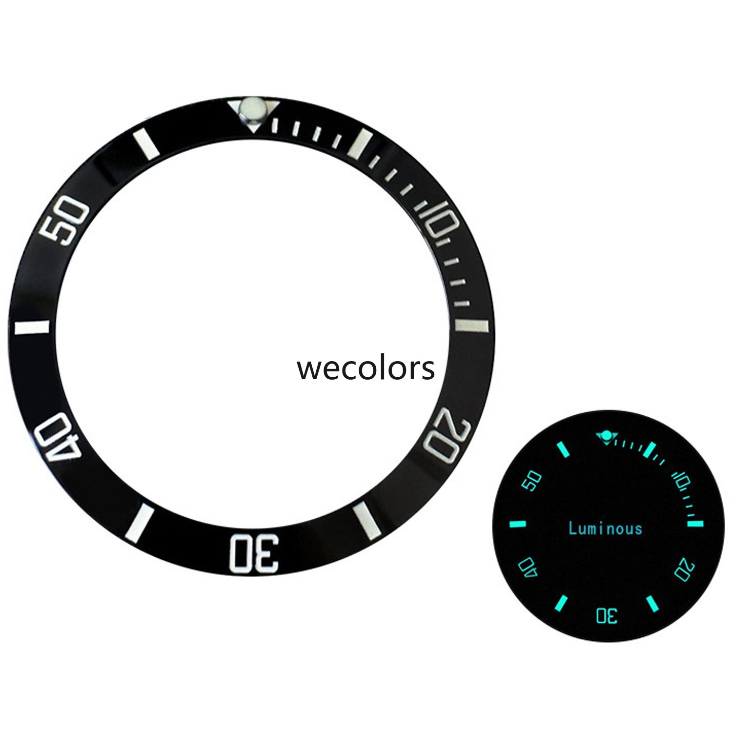Ceramic Luminous Sloped Watch Bezel Insert for SUB 16610 16610LN 16800 16613