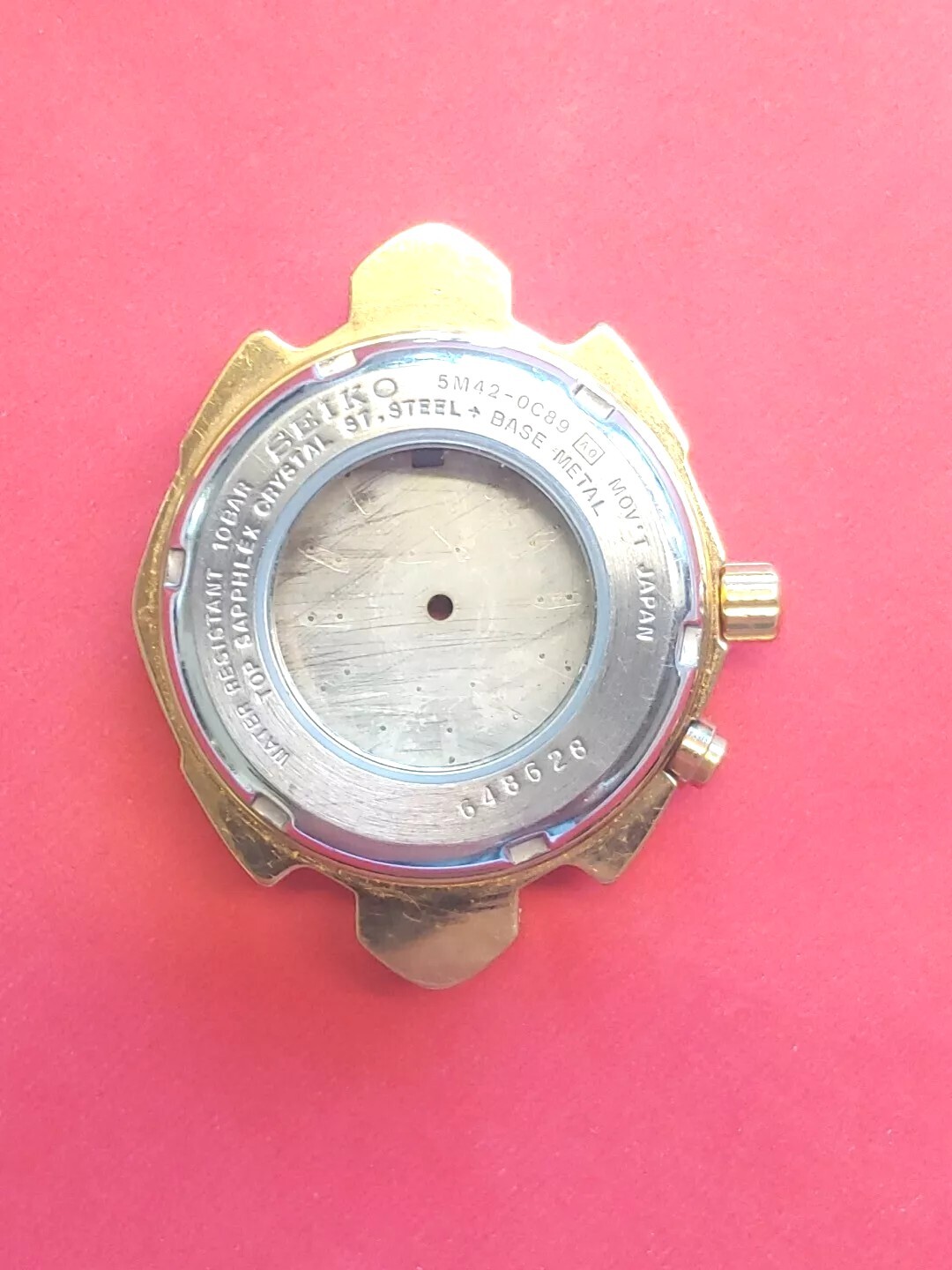Rare Seiko Kinetic 5M42 0F68 T 2 Dial, 0C89 Case. Dial, Case,Crown, Caseback.