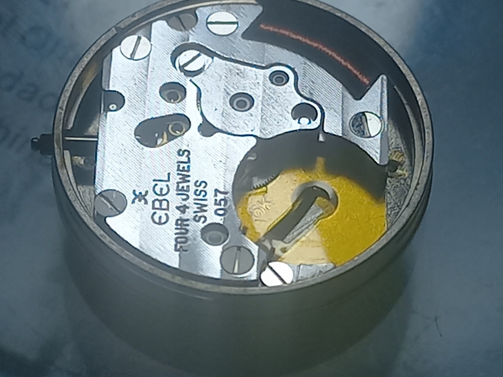 EBEL CARTIER Cal 057 Ladies quartz watch movement with diamonds dial and hands.