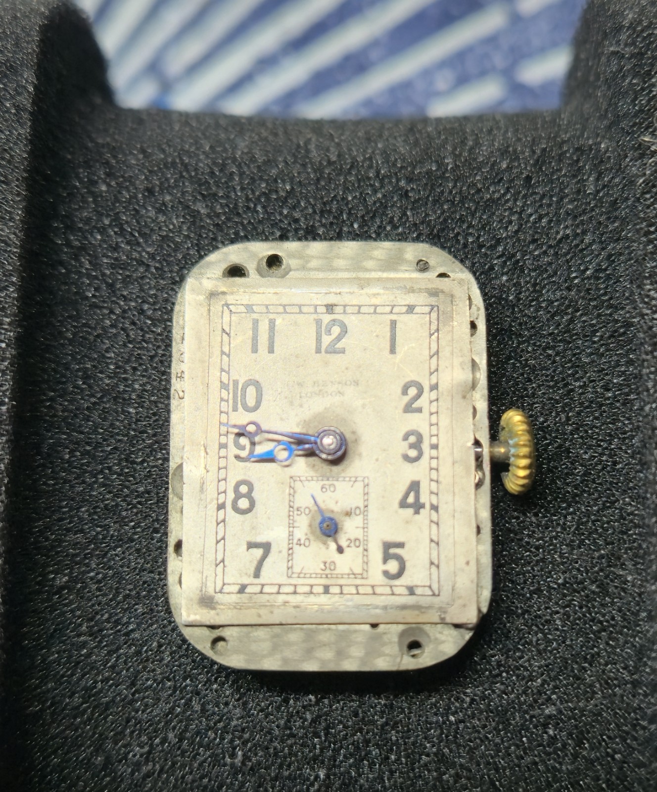 Vintage 1934 Longines 9.47N Movement & Dial, J.W. Benson London, Blued Hands