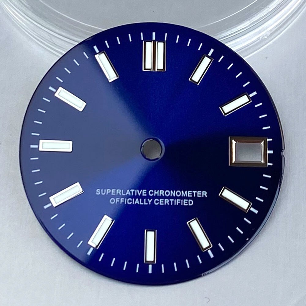 Tandorio New 29mm Sunburst Watch Dial For NH35 NH36 NH38 Datejust Watch Parts