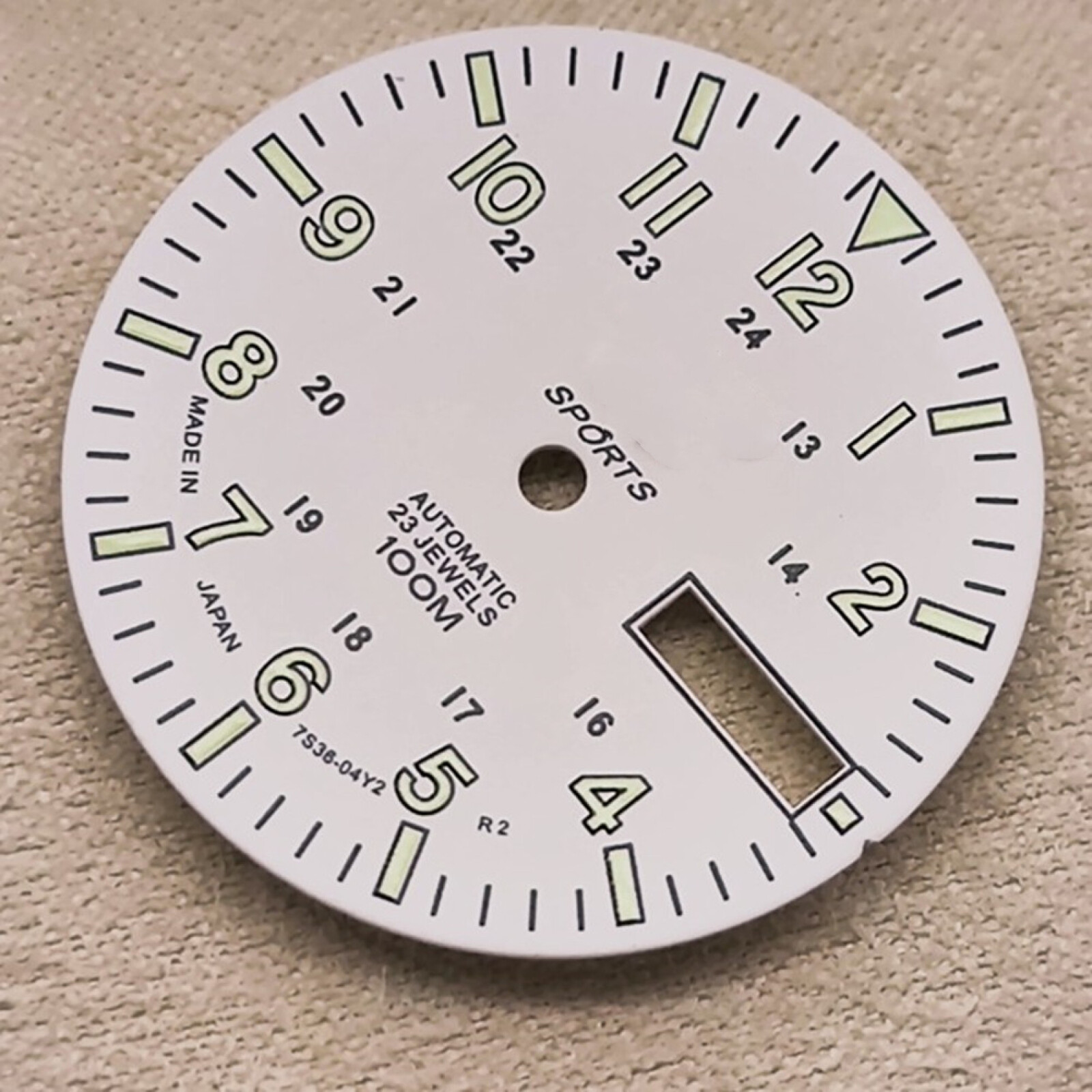 28.5mm C3 Luminous White Watch Dial for NH36A Automatic Mechanical Movement