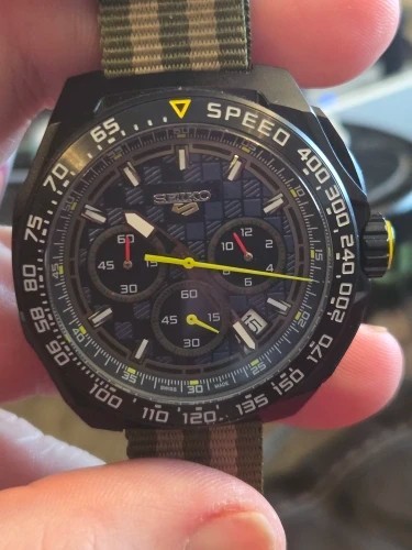 42mm Watch Case Chronograph Metal VK63 Movement 18.5mm Strap Accessories
