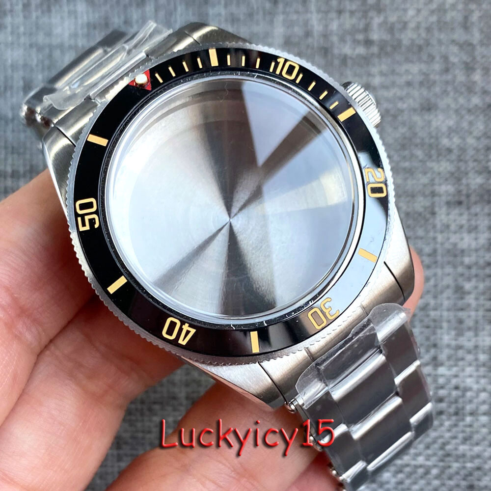 39mm 20ATM Rotating Bezel Watch Case fit NH35 NH36 ETA 2824 Domed Sapphire Glass