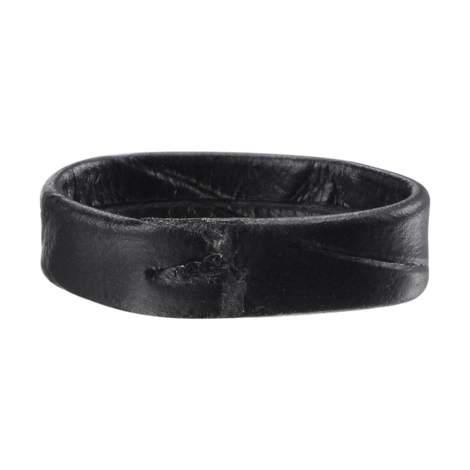 4 Pcs PU Leather Loops Retaining Ring for 19mm Width Watch Band, Black