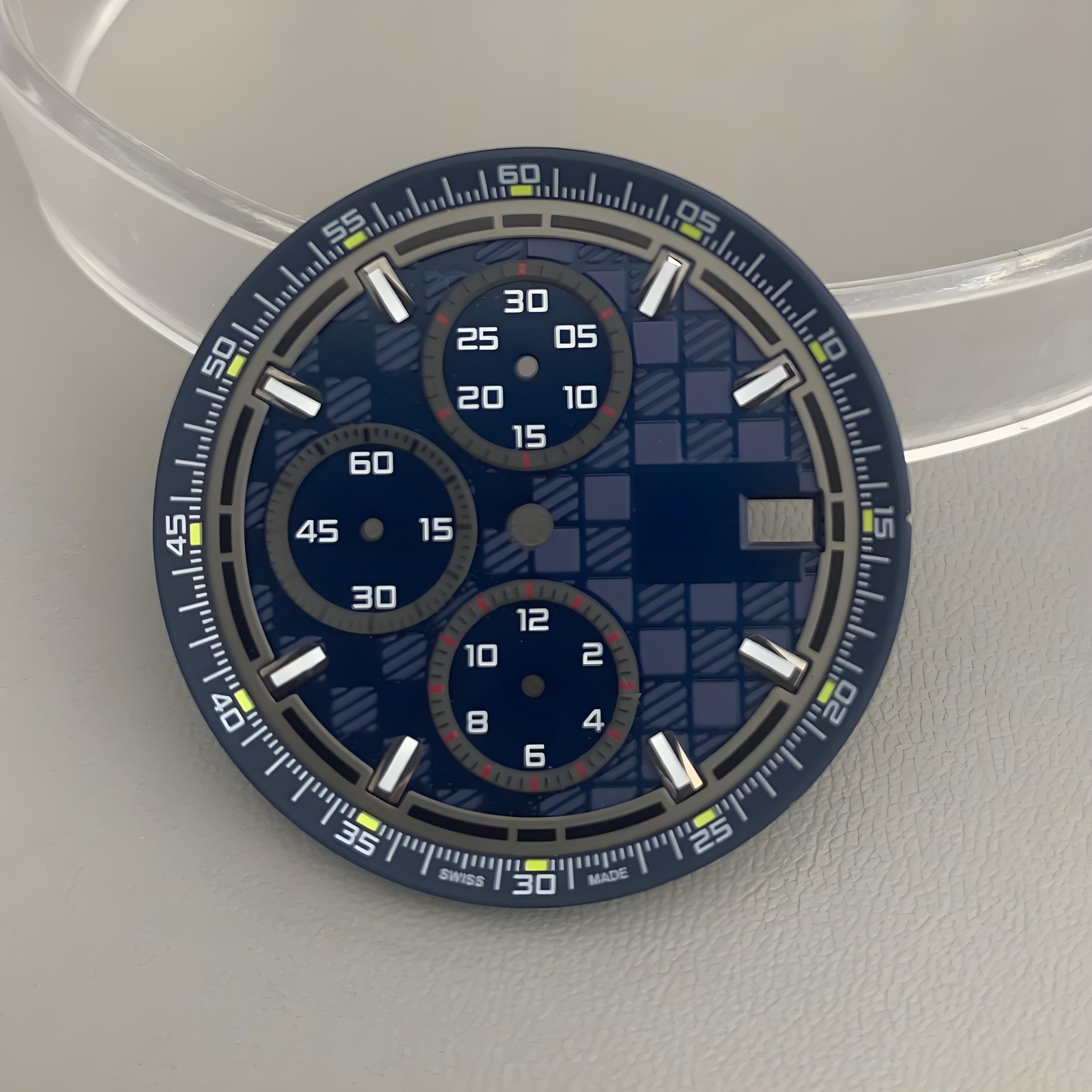 35.4mm VK63 Dial Multifunctional Luminous Dial Watch Part Fit VK63/VK67 Movement