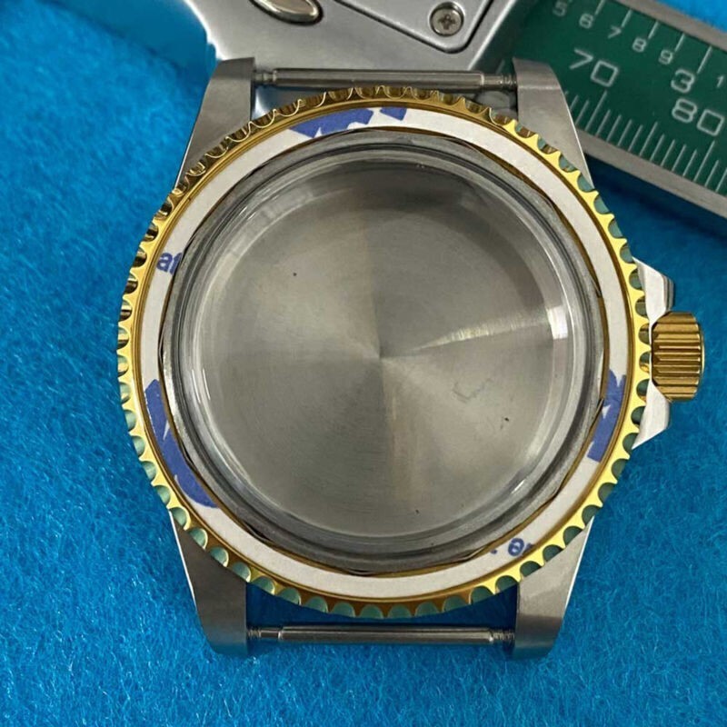316L Metal Watch Case Golden Retro Shell 39.5mm for Japanese NH35/ NH36 Movement