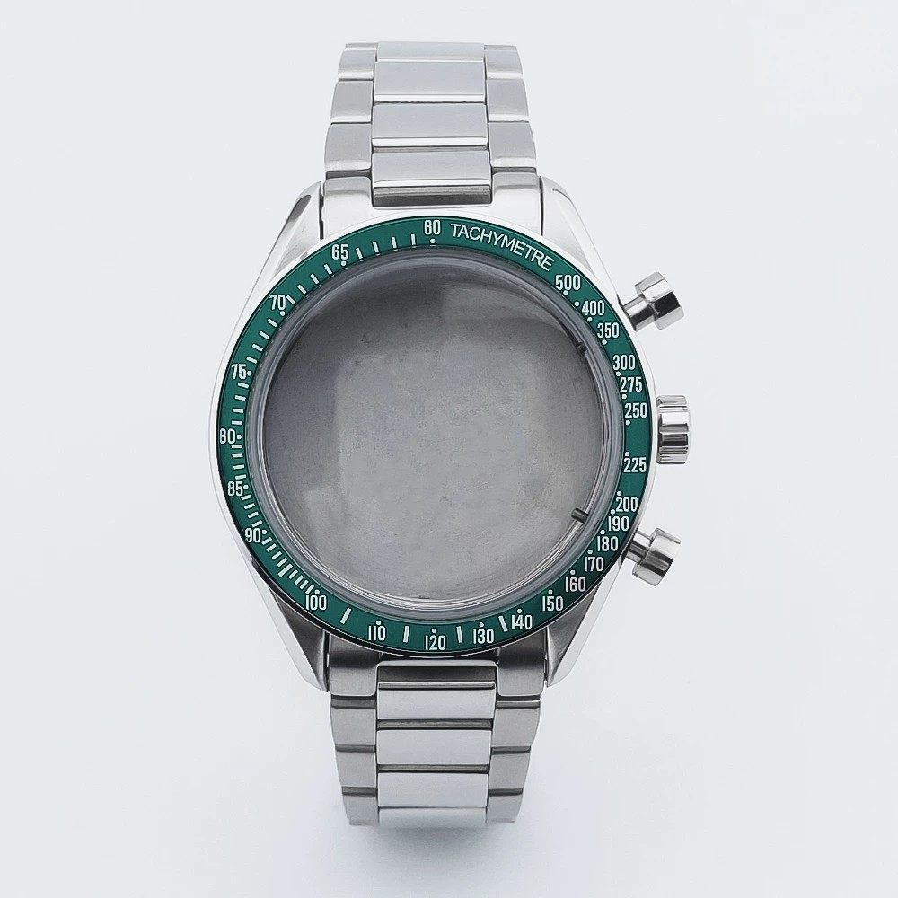 40mm Stainless Watch Case+Strap Mineral glass for VK63 Movement 33.5mm Dial