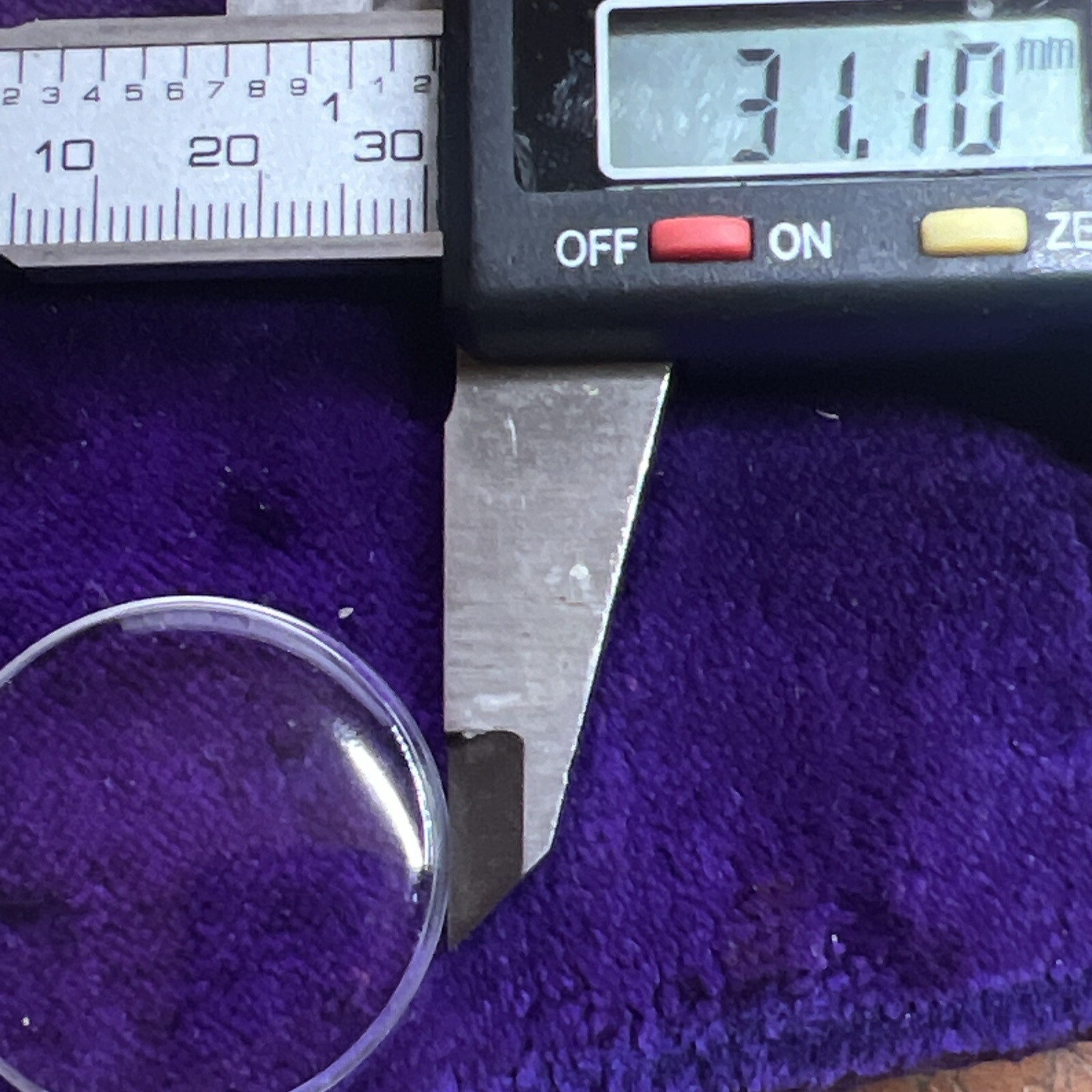 NOS High Quality Acrylic Dome Watch Crystal 31.1MM