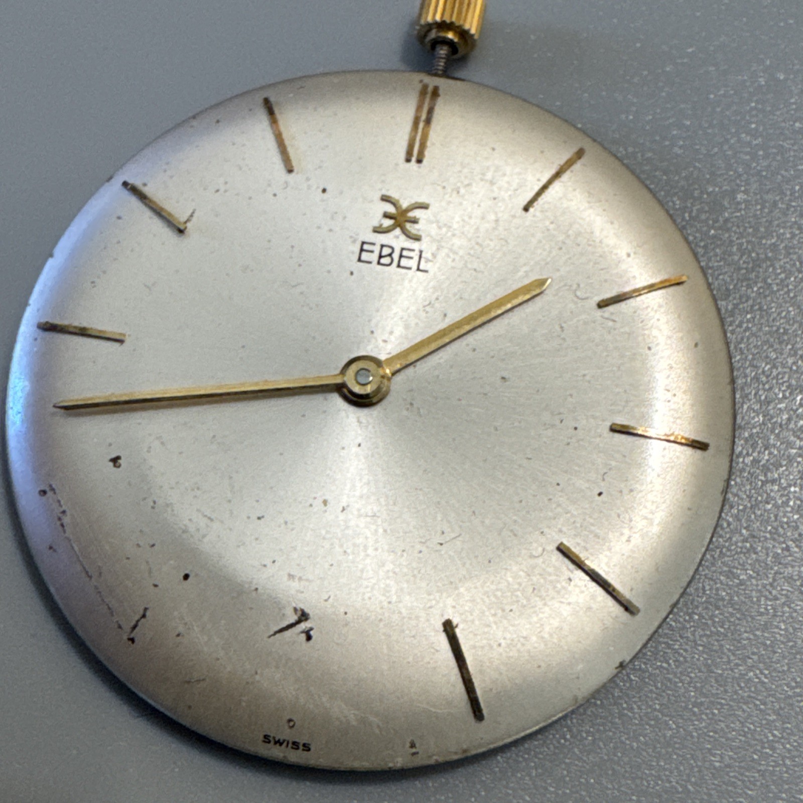 Works! Vintage Ebel Fab Suisse Men’s Wind Up Watch Movement Dial Face Hands