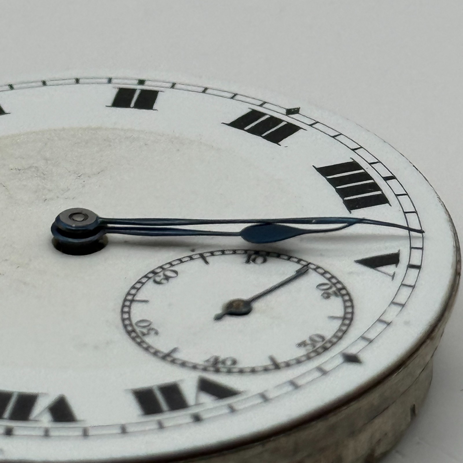 Fleurier Pocket Watch Movement Open Face Sub Seconds 7 Jewels 2 Adj Parts 41mm