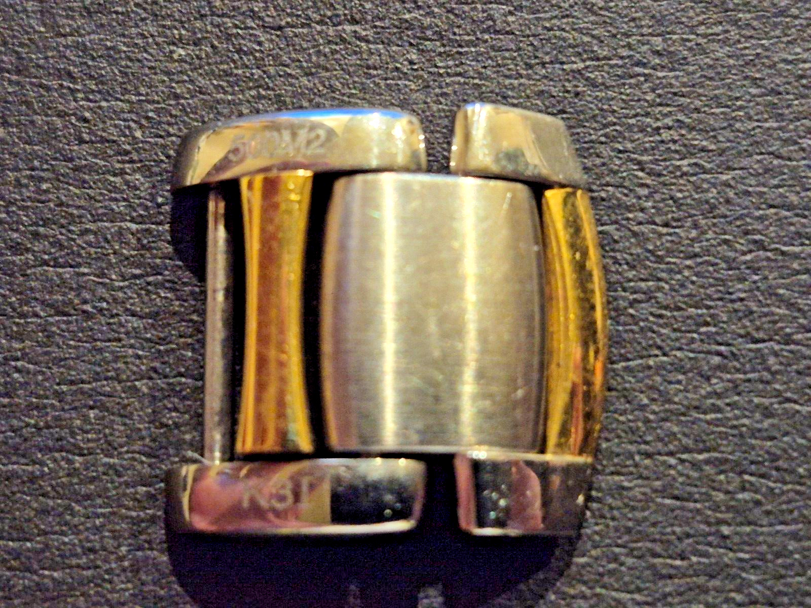 EBEL BRASILIA BAND BRACELET END PIECE S&G for 16mm Wide CASE AND Additional Link