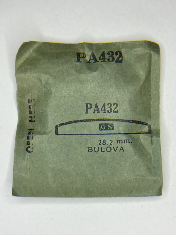 GS PA432 Watch Crystal 28.2mm NOS Replacement Acrylic