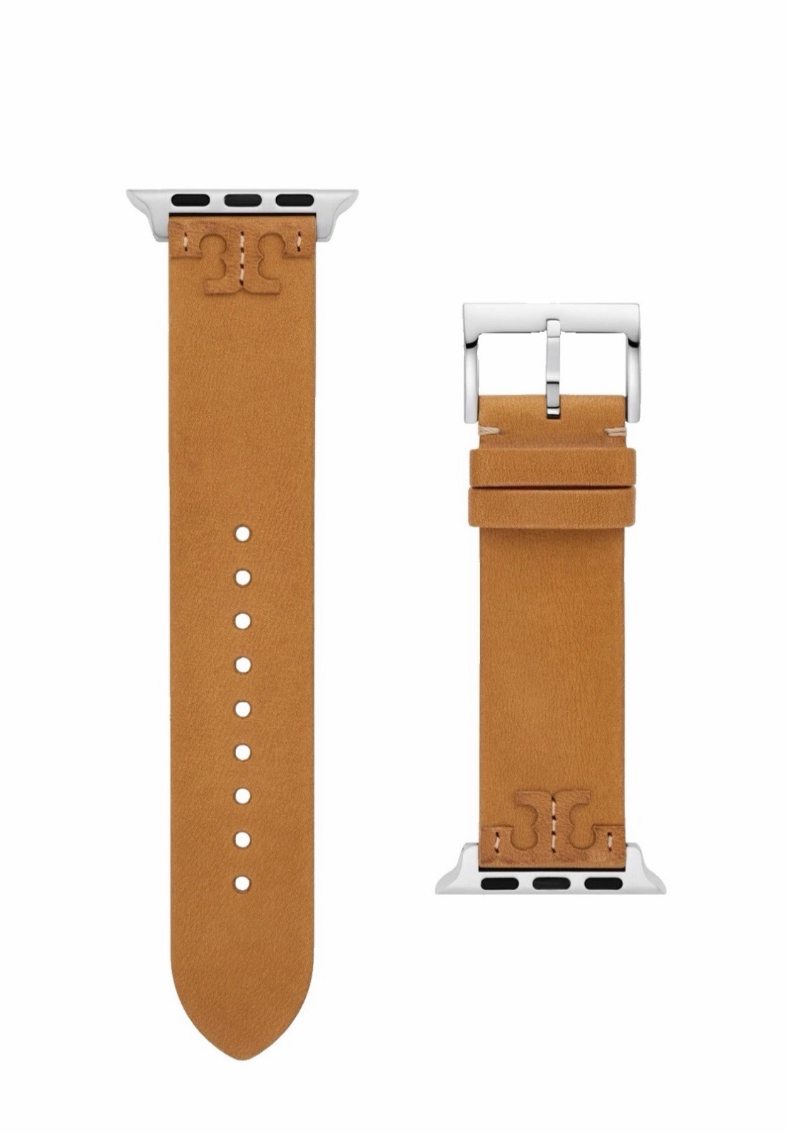 TORY BURCH MCGRAW TBS0100E LEATHER 38-45MM CAMELLO BROWN APPLE WATCH STRAP BAND