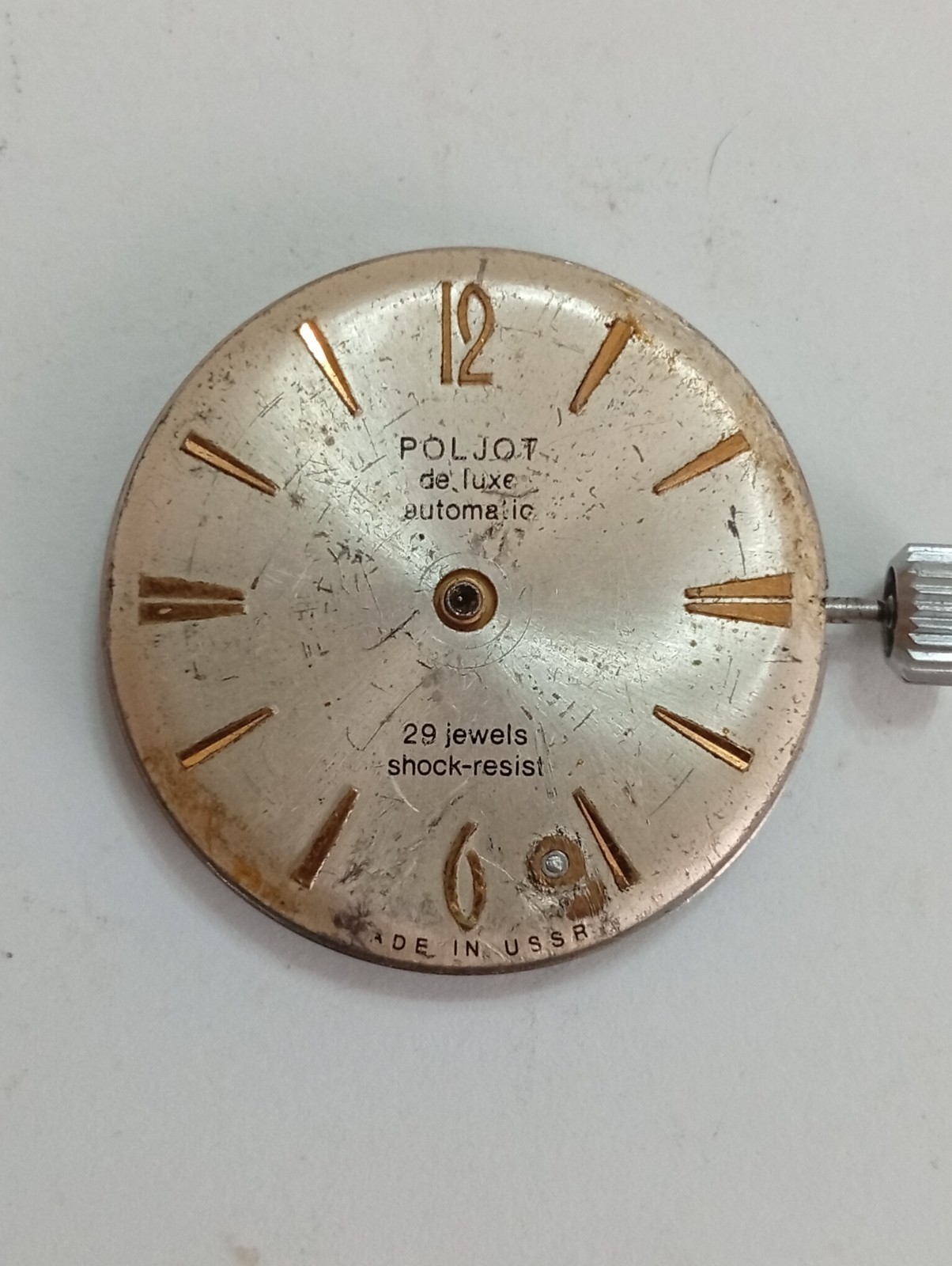 Vintage Soviet USSR Watch Movement Poljot De Luxe Automatic 29 J. 2615 For parts