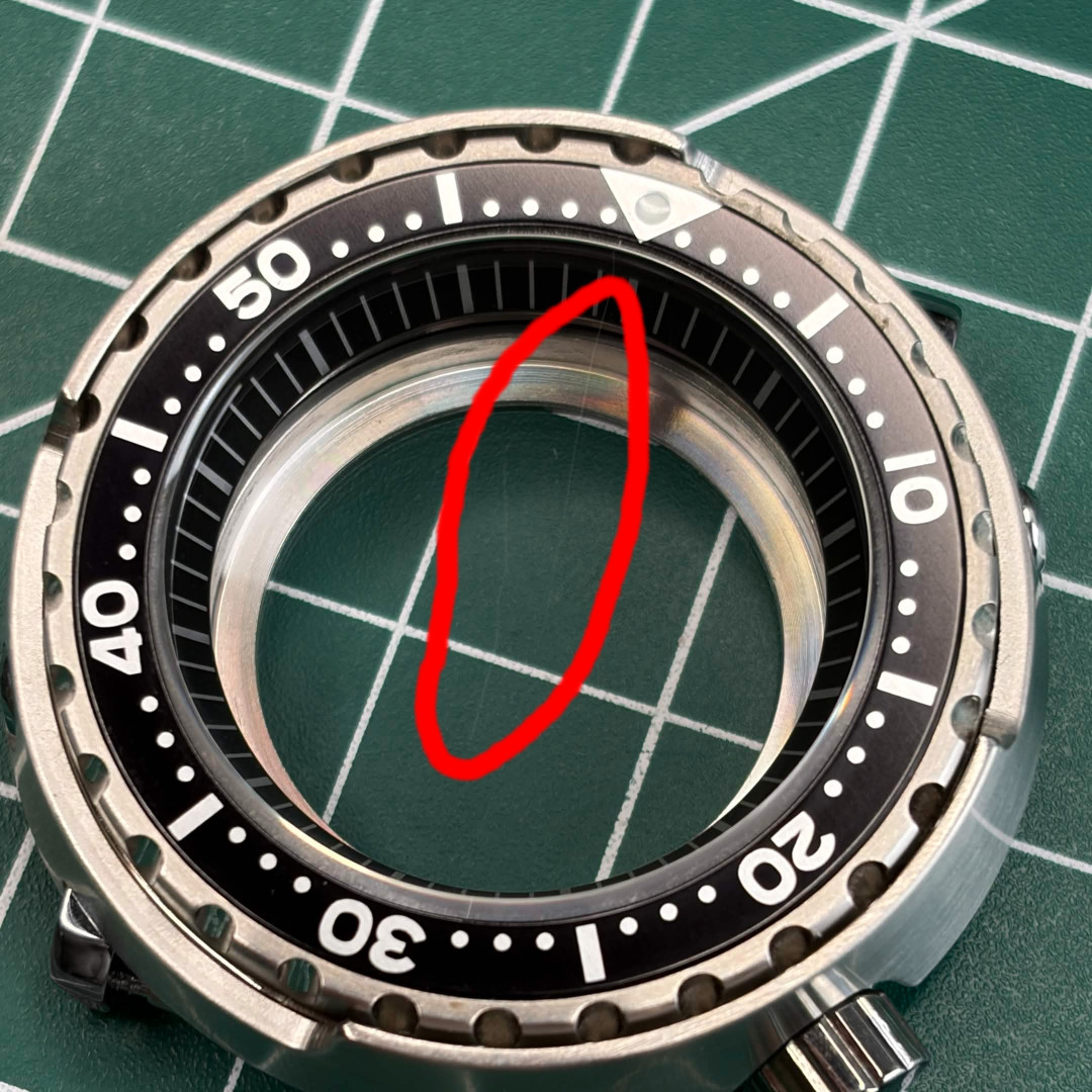 47mm Sapphire Glass 316L Solid Heavy Watch Case For NH35/36