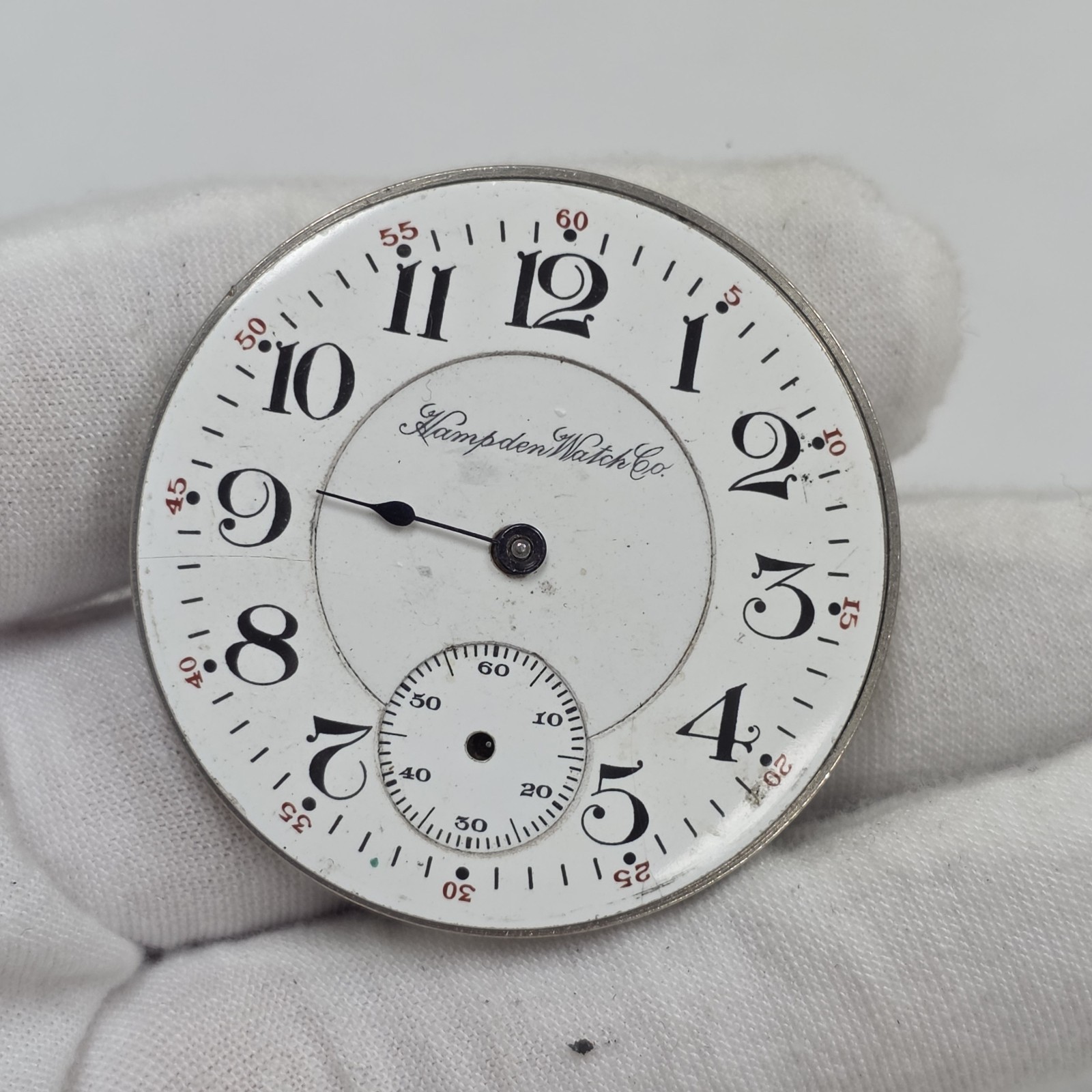 1913 Antique Pocket watch movement Hampden Grade 109 16 size 15 jewel open face