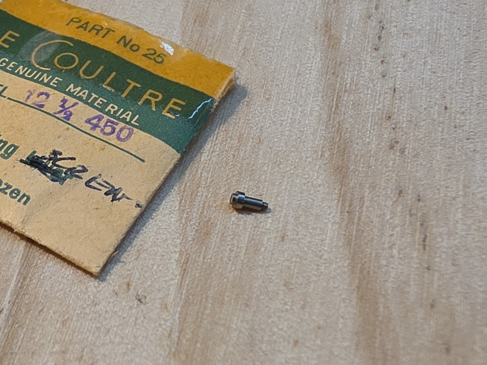 Vintage NOS Jaeger-LeCoultre 12-1/2 450 Setting Lever Screw Detent Screw