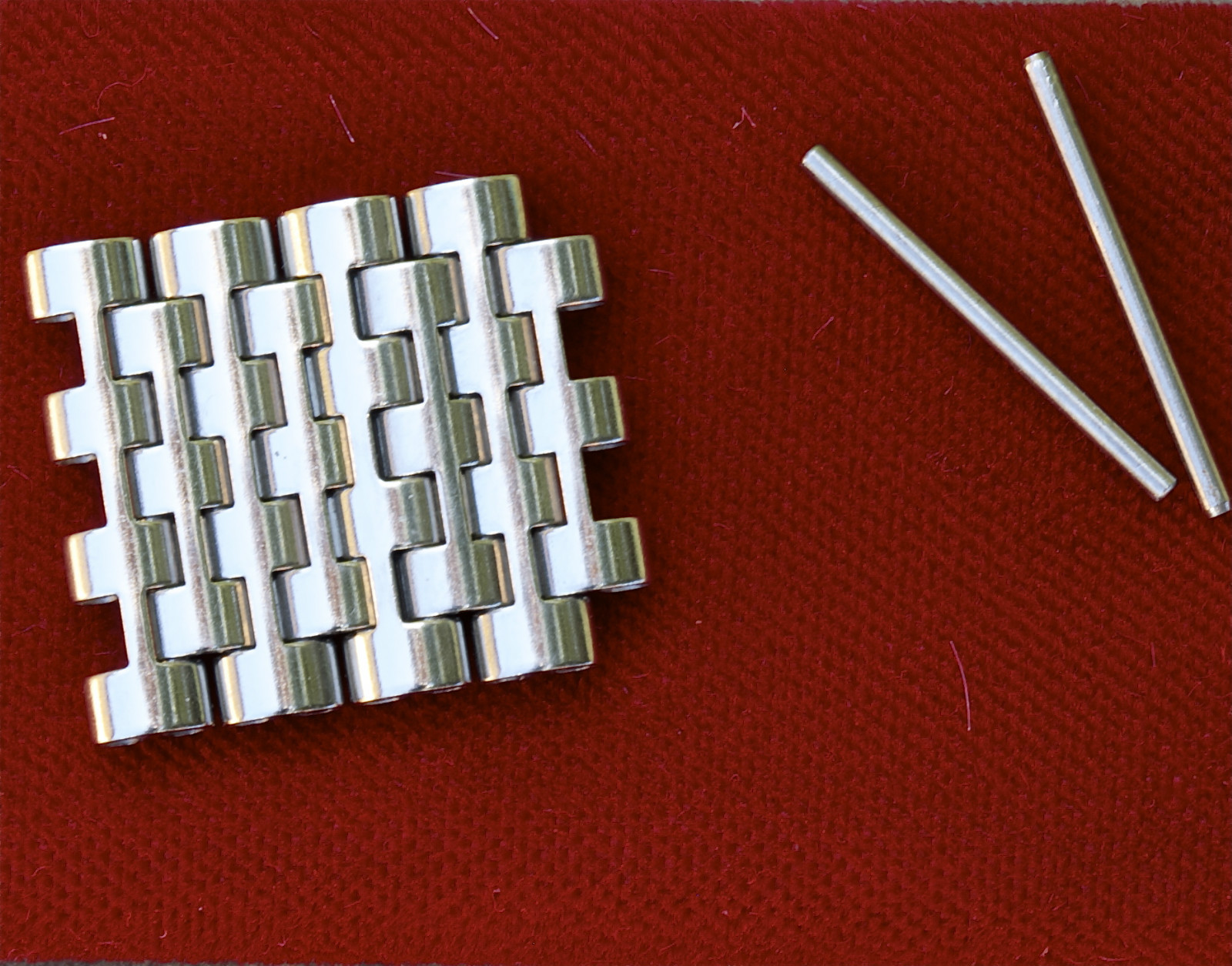 Vintage Heuer Monaco band 4 spare links NSA Swiss polished finish NOS 6 sold