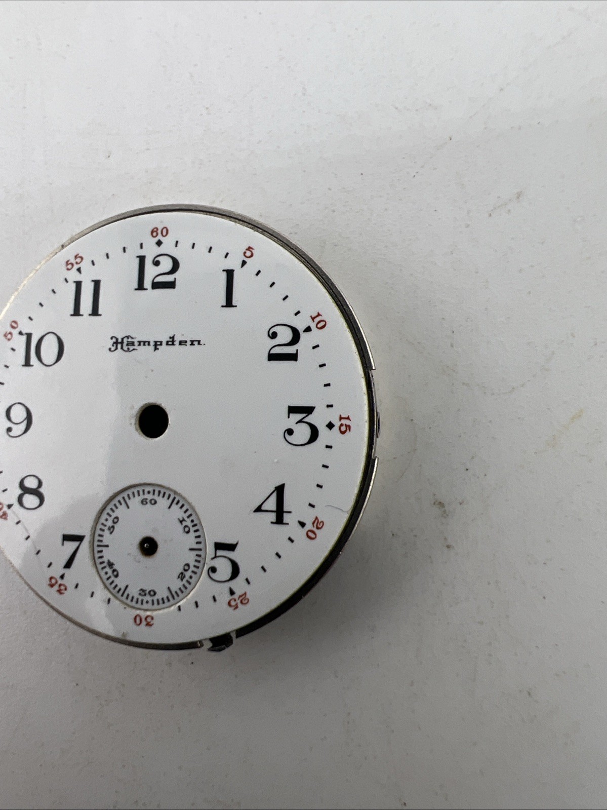 Antique Hampden Diadem Pocket Watch Movement For Parts or Not Working