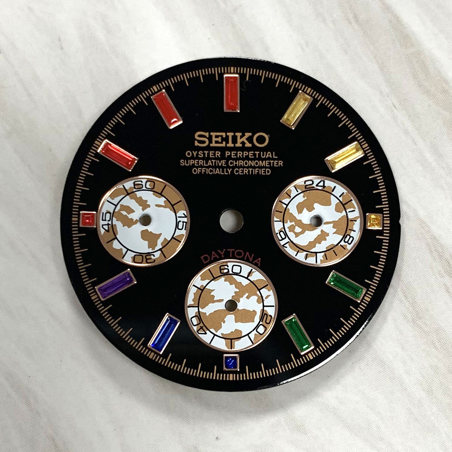 29.5mm Multi-functional Watch Dial Luminous for VK63 Movement Watch Parts