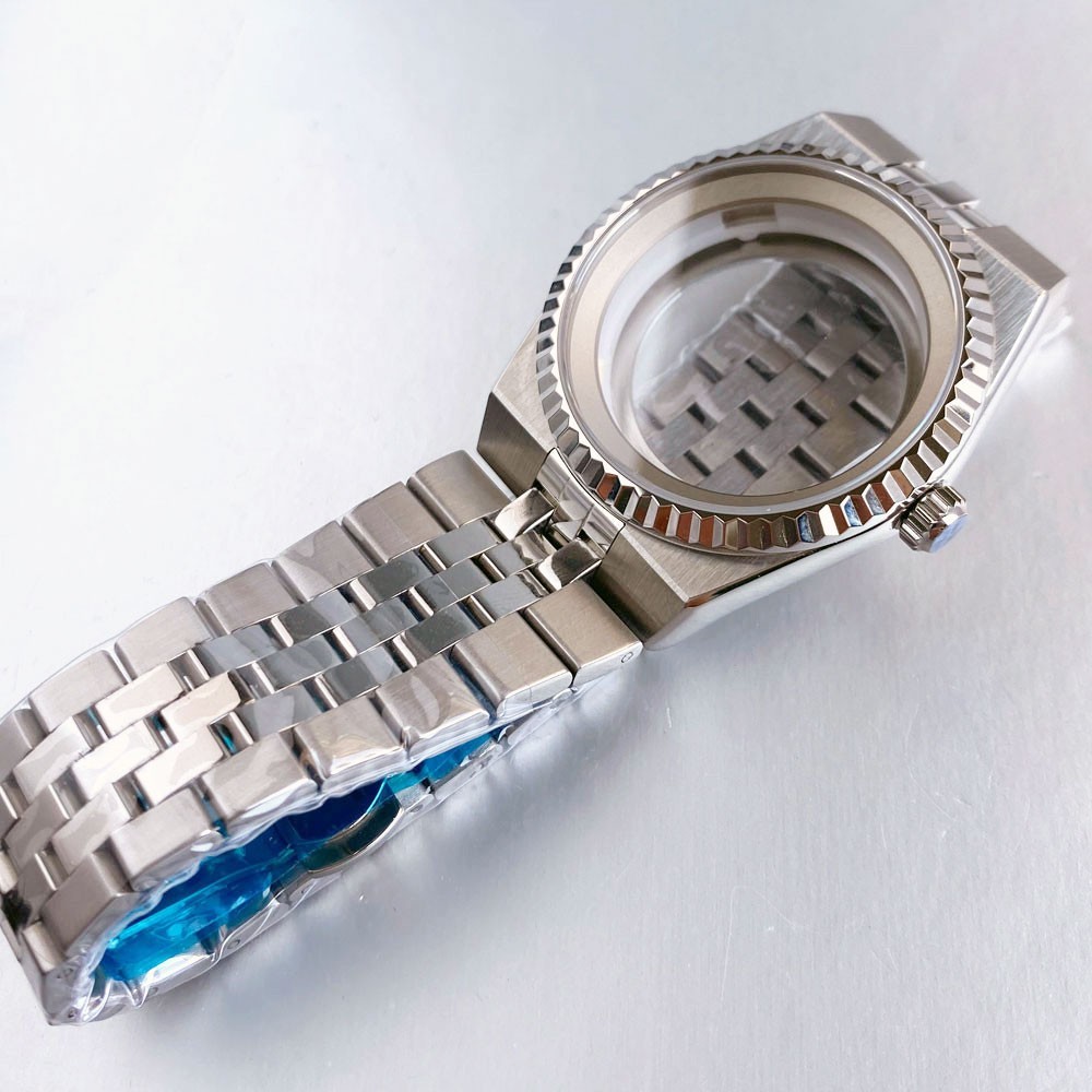 41mm Watch Case Bracelet Sapphire Fit NH35 NH36 for Land-Dweller Chapter Ring
