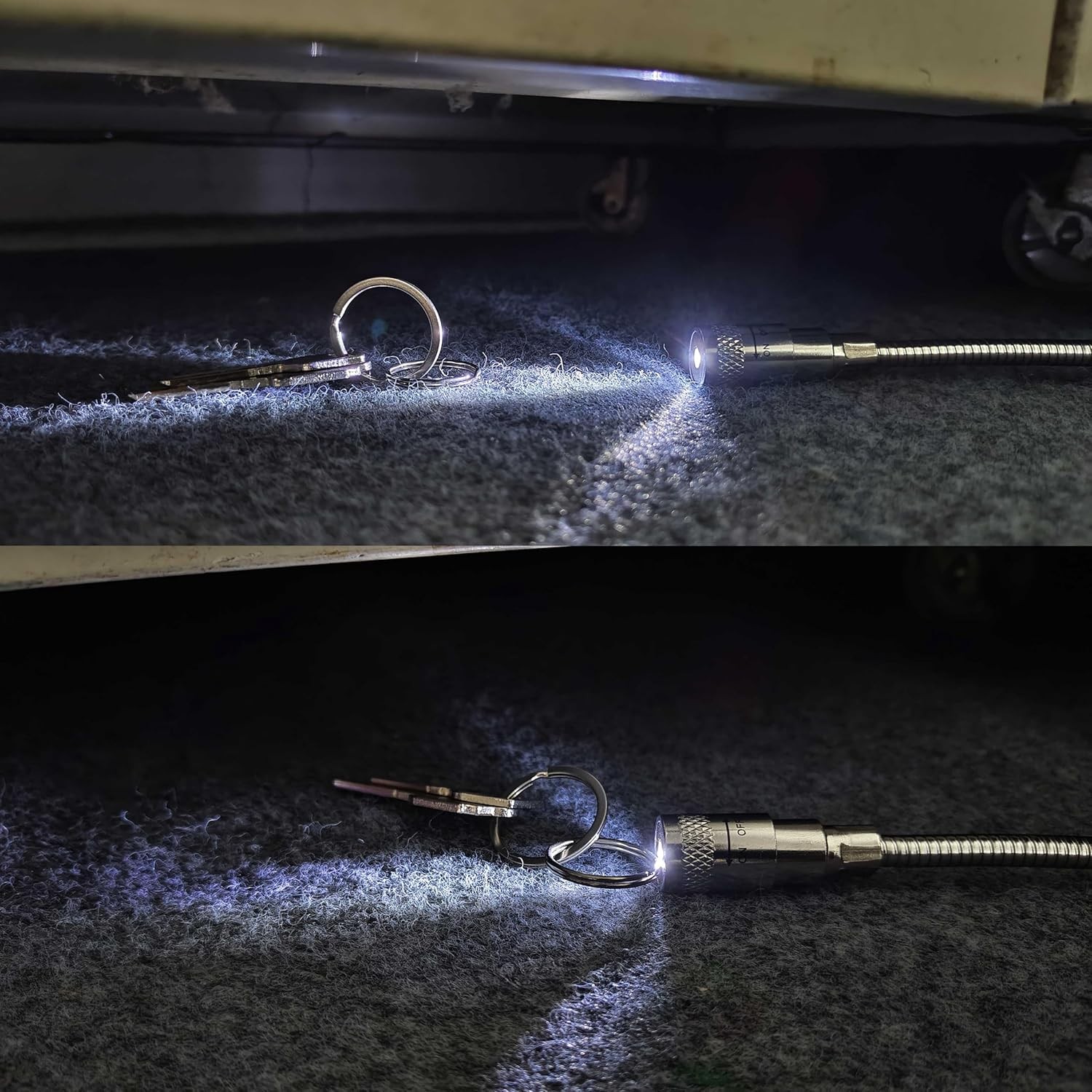 24in Flexible Magnet, Magnetic Pickup Tool with LED Light Magnetic Tool Rod Wand