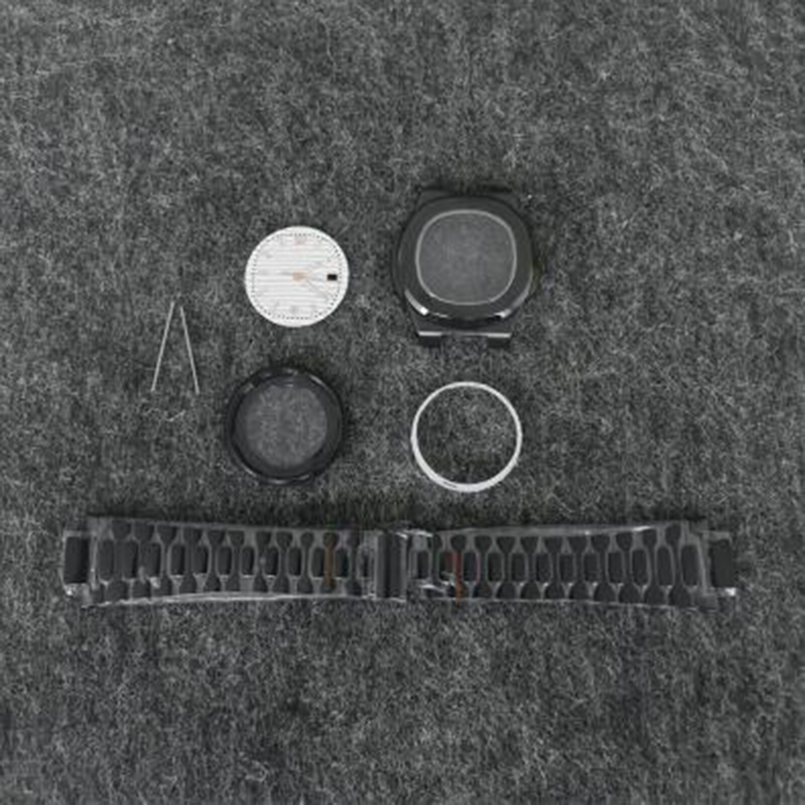 41MM Nautilus Style Black Watch Case Strap Sapphire Glass for NH35/NH36 Movement