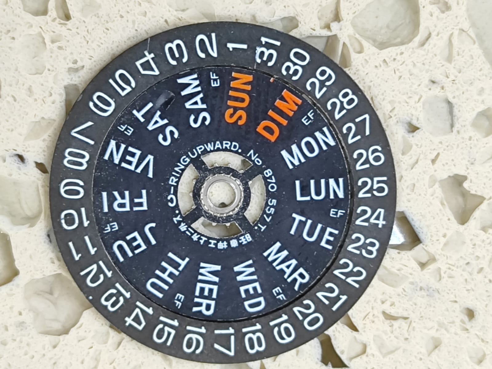 SEIKO 6309A /6119c Part Date & Day Disk part Day 870 559 French / English