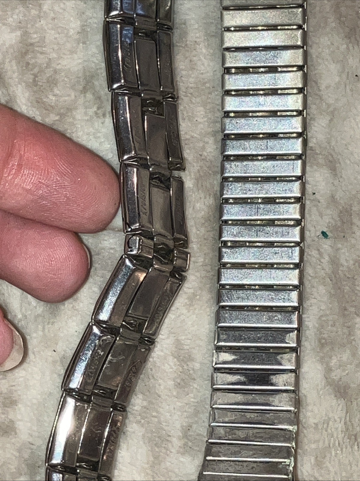 LOT Vintage Watch Wristwatch Parts Pins Bands Links Speidel Kreisler Leather