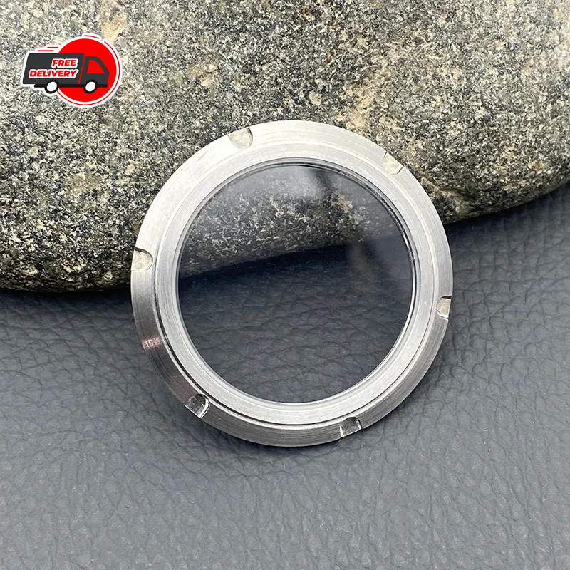 Watch Case Back Sapphire Transparent Glass Cover For Mod NH35 SKX007 Movement